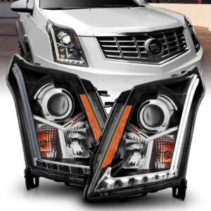 Cadillac SRX 10-14 Projector Headlights Plank Style - Black