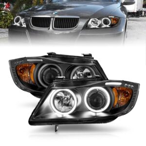 BMW 3 Series E90/E91 06-08 Projector Headlights Black