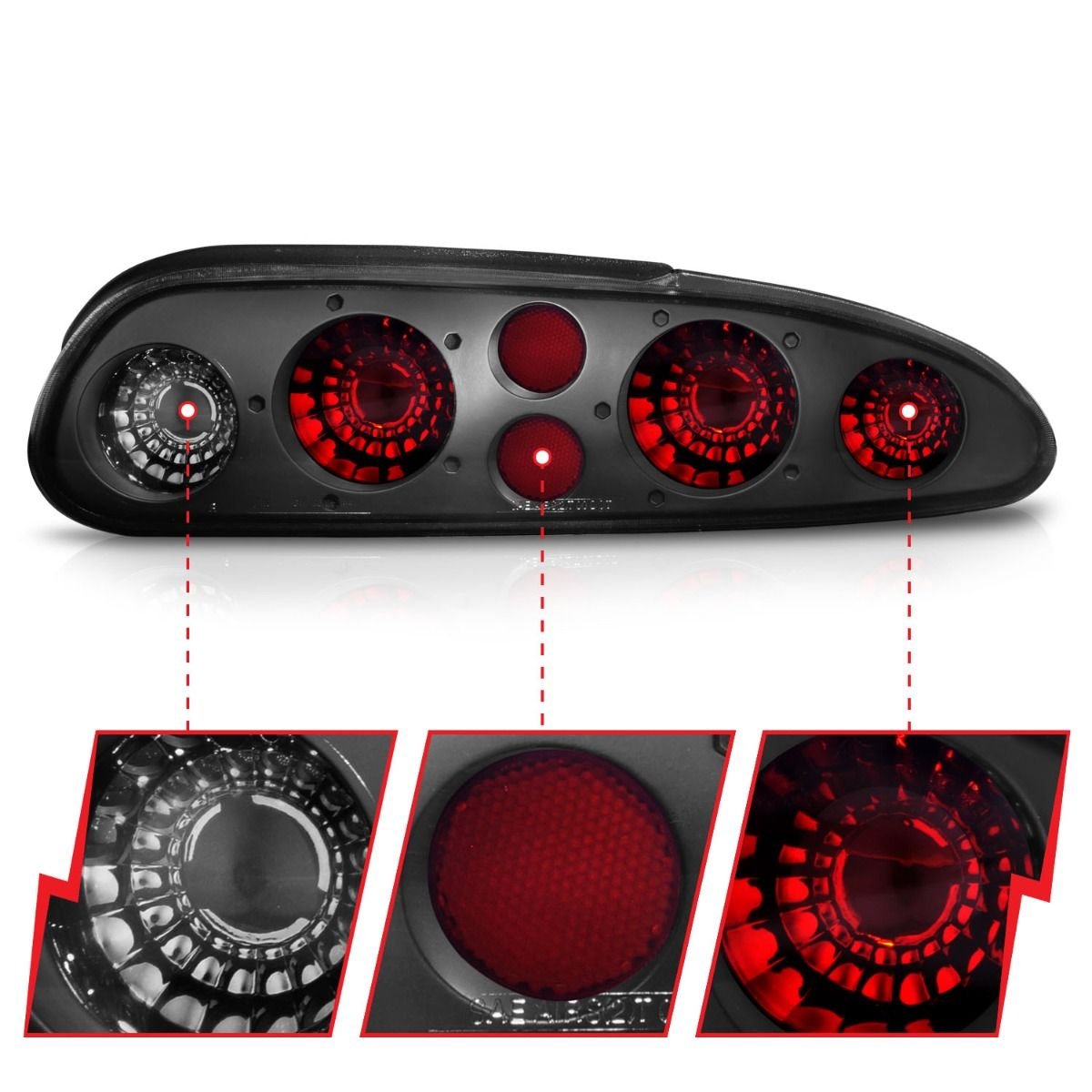 CHEVROLET CAMARO 93-02 TAIL LIGHTS DARK SMOKE - Image 3