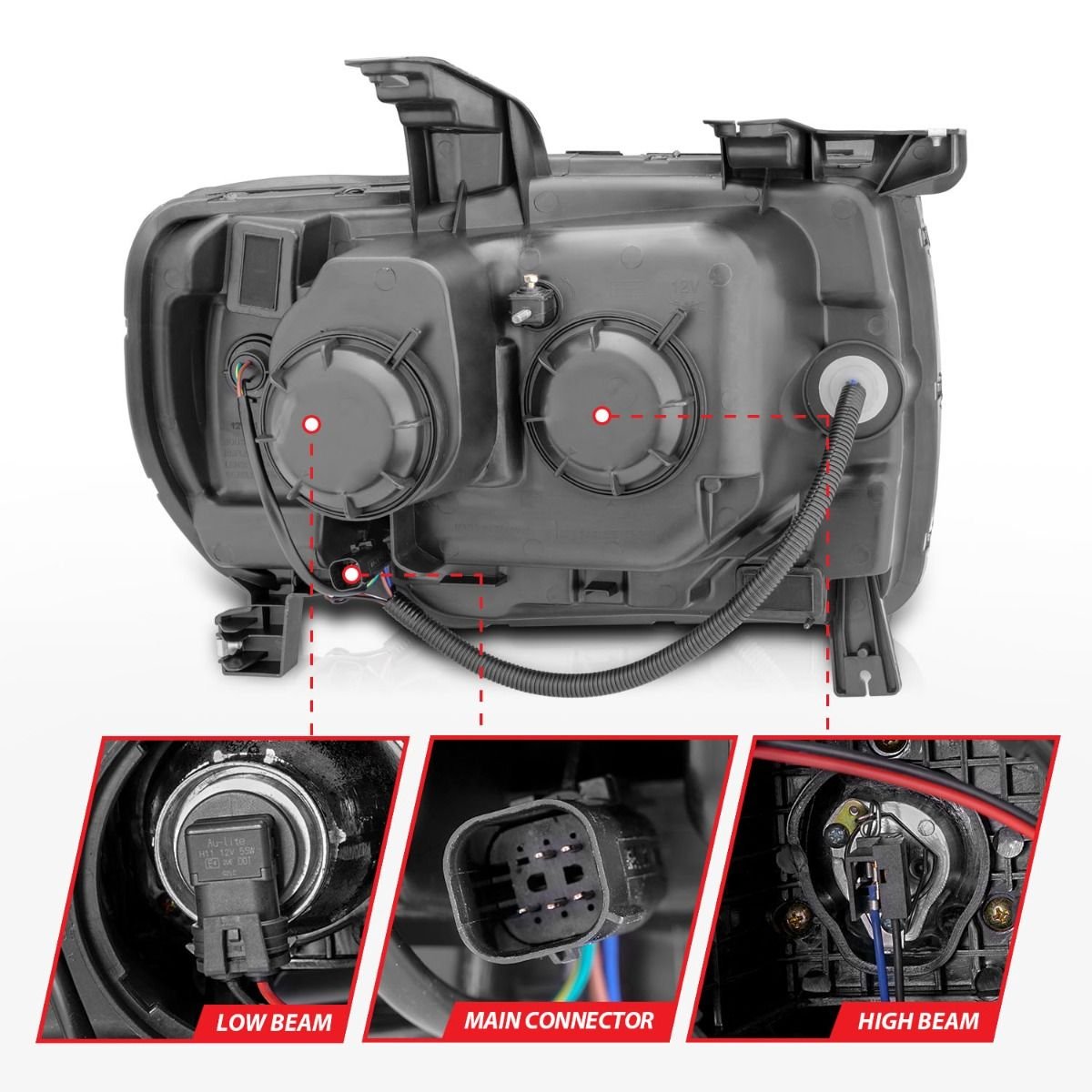 GMC Canyon 15-19 Projector Plank Style Headlight W/ Black Housing - Image 5