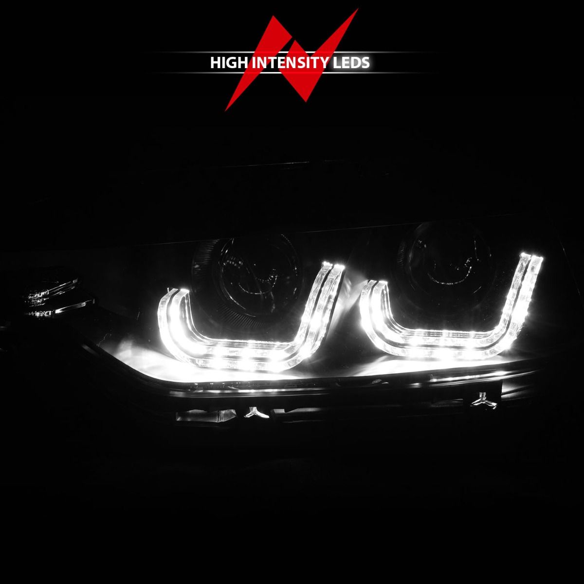 BMW 3 Series F30 12-15 4DRr Projector Headlights U-bar Black - Image 6