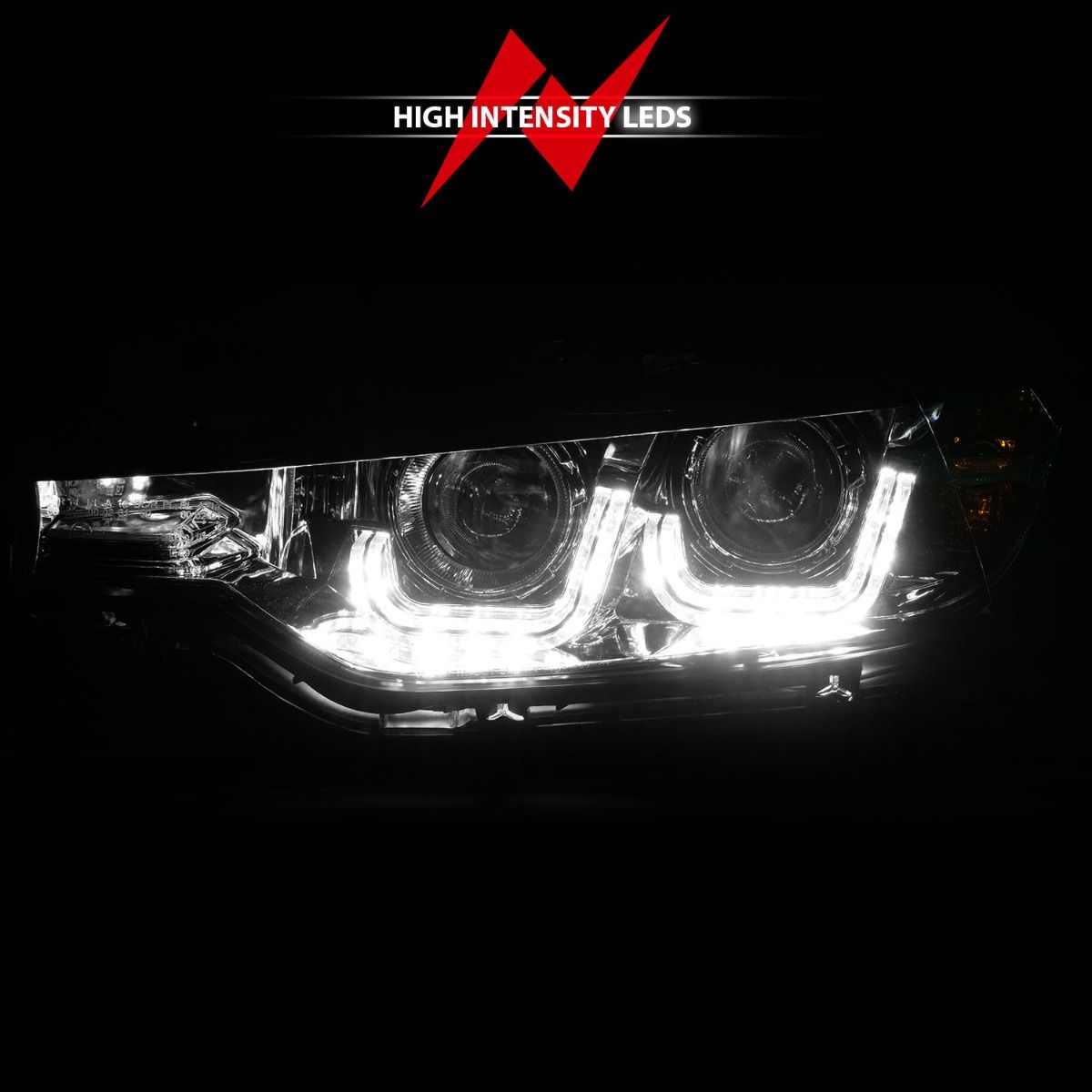 BMW 3 Series F30 12-15 4DR Projector Headlights U-bar Chrome - Image 6