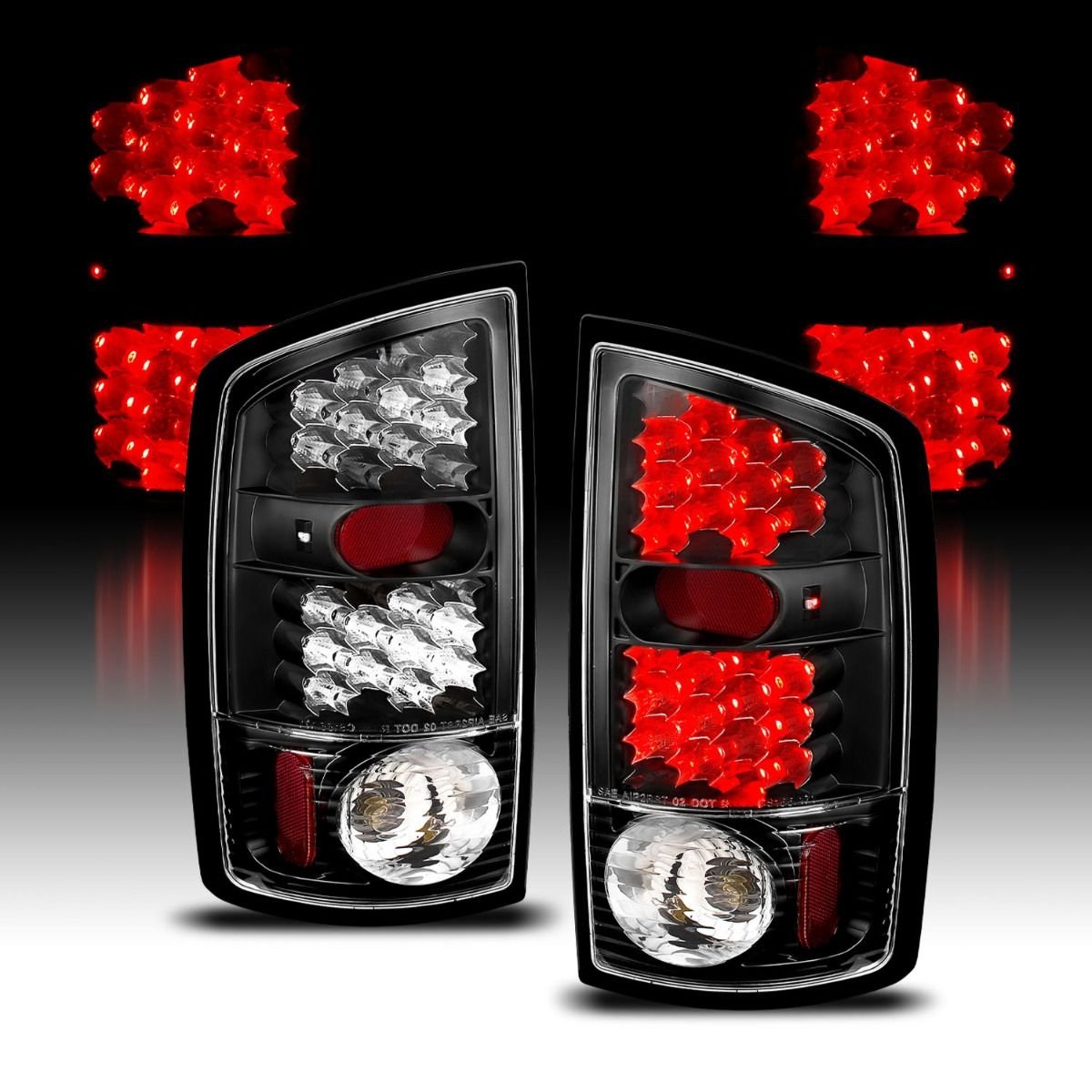 Dodge Ram 1500 02-05 / 2500/3500 03-06 Led Tail Lights Black - Image 7