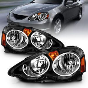 Acura RSX 02-04 Crystal Headlights Black