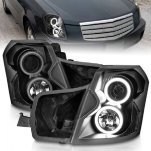 Cadillac CTS 03-07 Projector Headlights Black