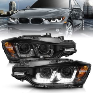 BMW 3 Series F30 4DR 12-15 Projector Headlights U-bar Black