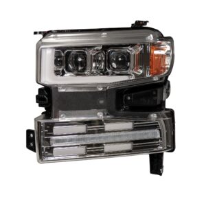 Chevy Silverado 1500 19-21 Projector Headlights OLED Halos DRL Clear/Chrome