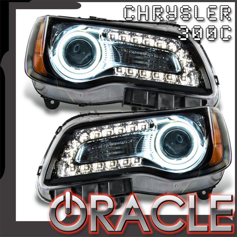 2011-2014 Chrysler 300c Non Hid Pre-assembled SMD Halo Headlights - Black Housing