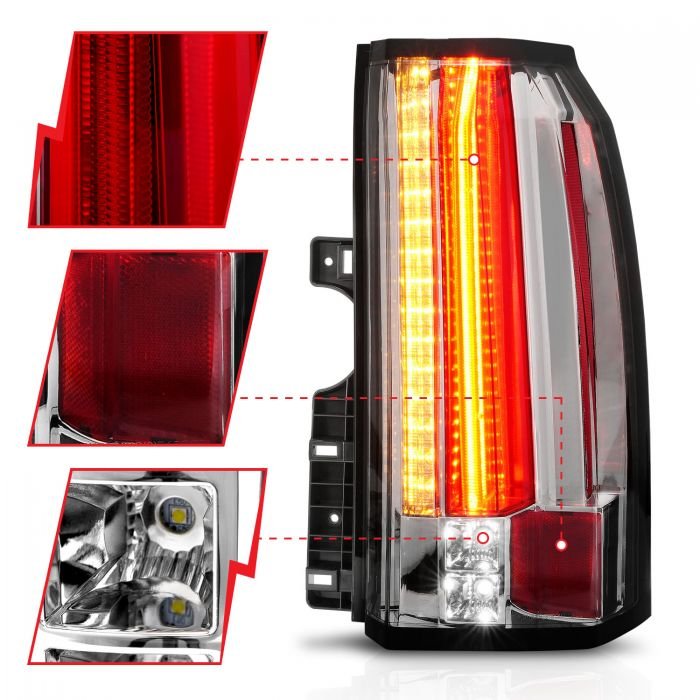 GMC Yukon/ Xl / Denali 15-19 LEd Tail Lights Chrome - Image 4