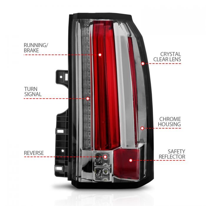 GMC Yukon/ Xl / Denali 15-19 LEd Tail Lights Chrome - Image 5