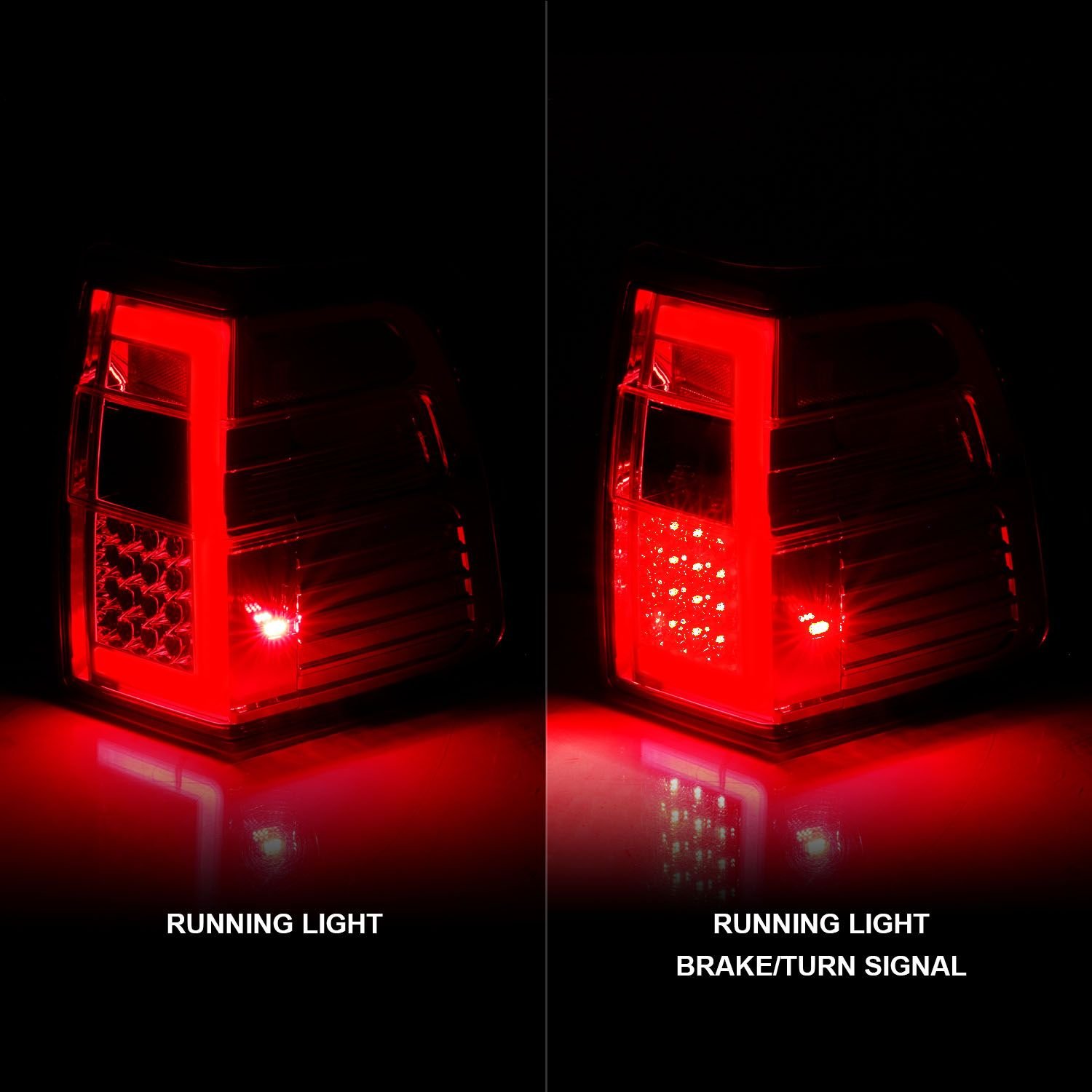 Ford Expedition 07-17 Led Tail Lights Red/clear Lens W/ C-light Bar - Image 2