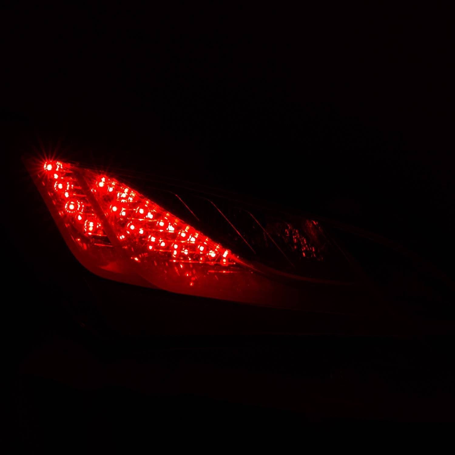 Hyundai Genesis 10-16 2 DR Led Tail Lights Chrome Red/Clear Lens - Image 3