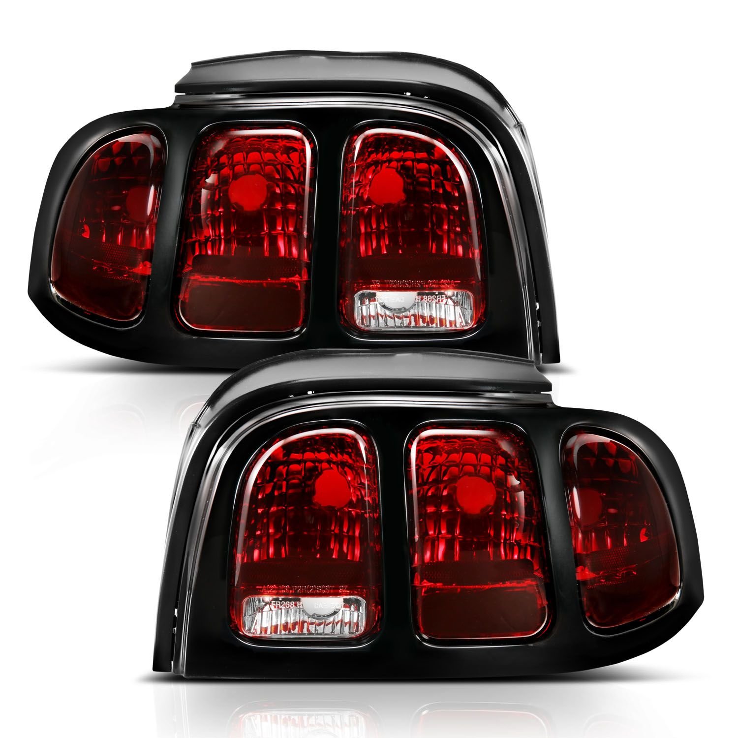 Ford Mustang 96-98 Tail Lights Dark Red Lens (Oe Style) - Image 2