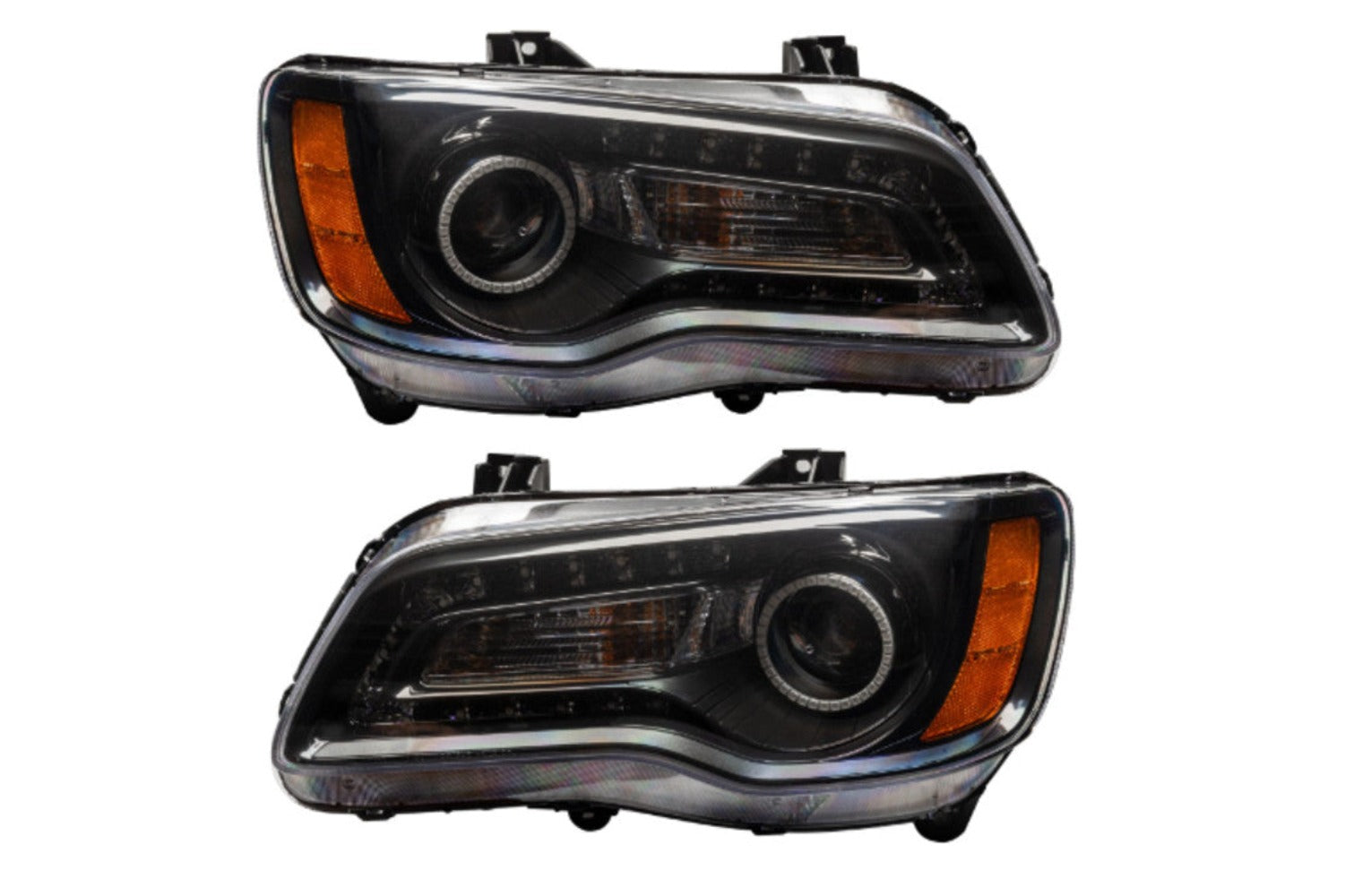 Oracle LED Halo Headlights: 11-14 Chrysler 300c W/o OEM HID (Black / Colorshift RGB + RGB DRL / 2.0 Controller) - Image 3