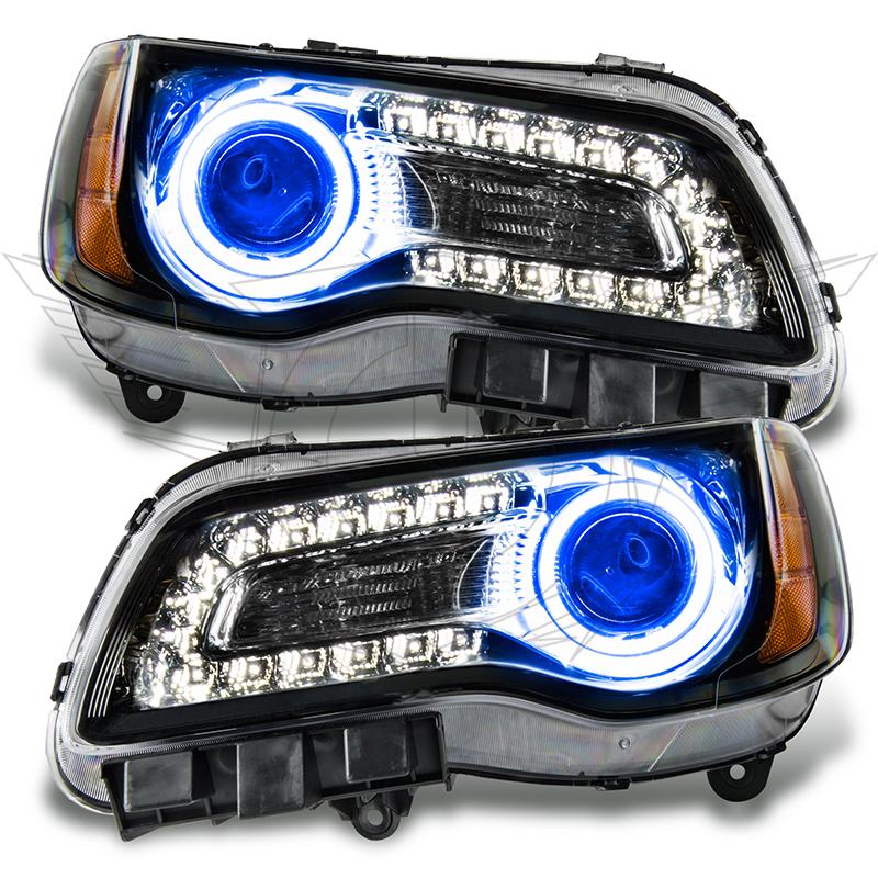 2011-2014 Chrysler 300c Non Hid Pre-assembled SMD Halo Headlights - Black Housing - Image 3