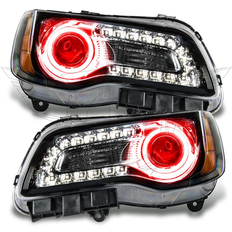 2011-2014 Chrysler 300c Non Hid Pre-assembled SMD Halo Headlights - Black Housing - Image 4