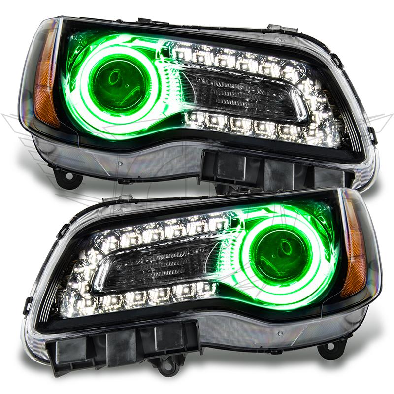 2011-2014 Chrysler 300c Non Hid Pre-assembled SMD Halo Headlights - Black Housing - Image 5