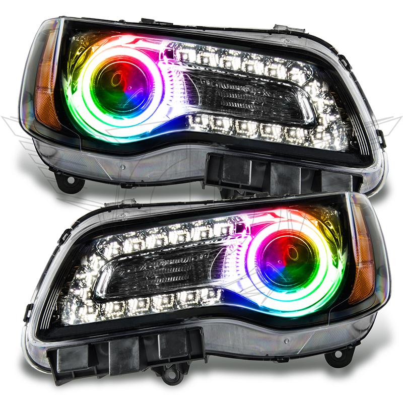 2011-2014 Chrysler 300c Non Hid Pre-assembled SMD Halo Headlights - Black Housing - Image 9