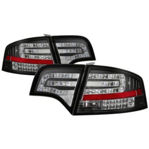 Audi A4 4Dr 06-08 LED Tail Lights - Black