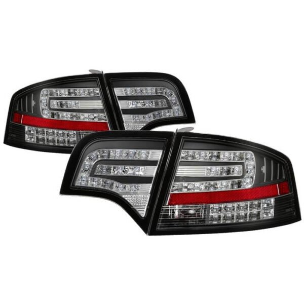 Audi A4 4Dr 06-08 LED Tail Lights - Black