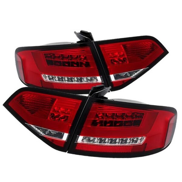 Audi A4 09-12 4DR LED Tail Lights LED Model Only - Red Clear