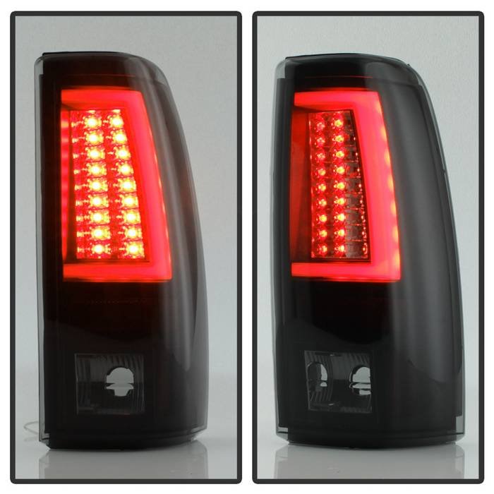 Chevy Silverado 1500/2500 03-06 & 2007 Silverado Classic Version 2 LED Tail Lights - Black Smoke - Image 6