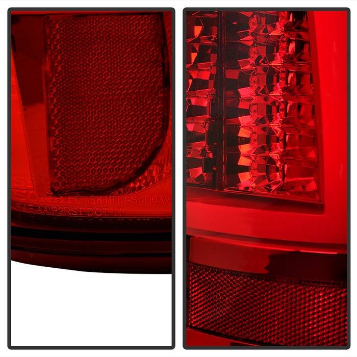 Chevy Silverado 1500/2500 03-06 & 2007 Silverado Classic Version 2 LED Tail Lights - Red Clear - Image 5