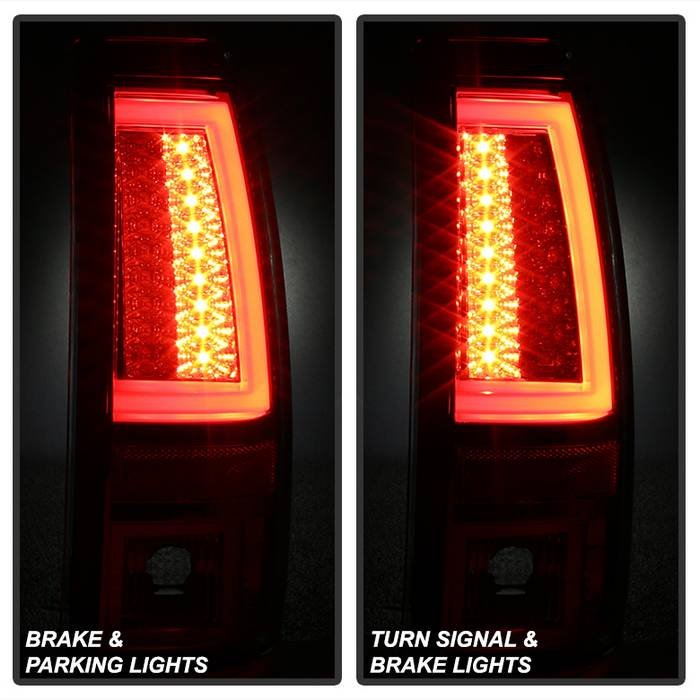 Chevy Silverado 1500/2500 03-06 & 2007 Silverado Classic Version 2 LED Tail Lights - Red Clear - Image 6