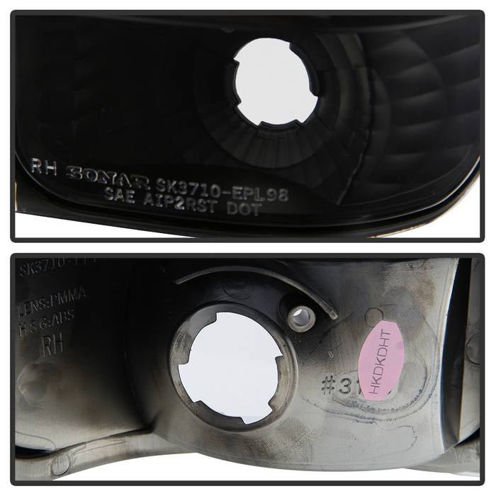 Ford Explorer 98-01 Mercury Mountaineer 97-01 Euro Style Tail Lights - Black - Image 5