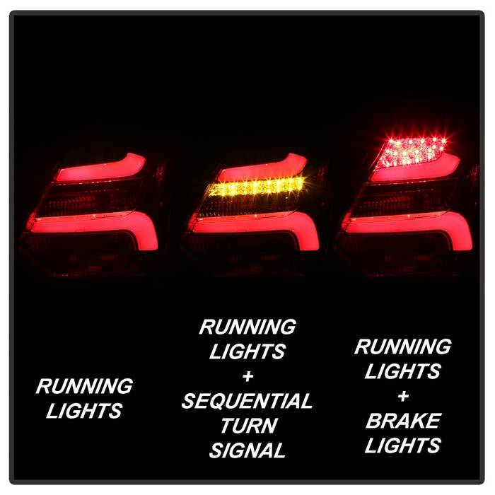 Ford Focus 12-14 5Dr Only LED Tail Lights - Red Clear - Image 9