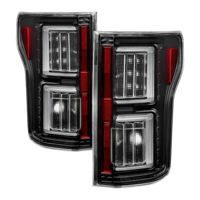 Ford F150 2018-2019 Light Bar LED Tail Lights - All Black