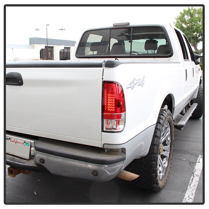 Ford F150 Styleside 97-03 / F250/350/450/550 Super Duty 99-07 LED Tail Lights - Red Clear - Image 11