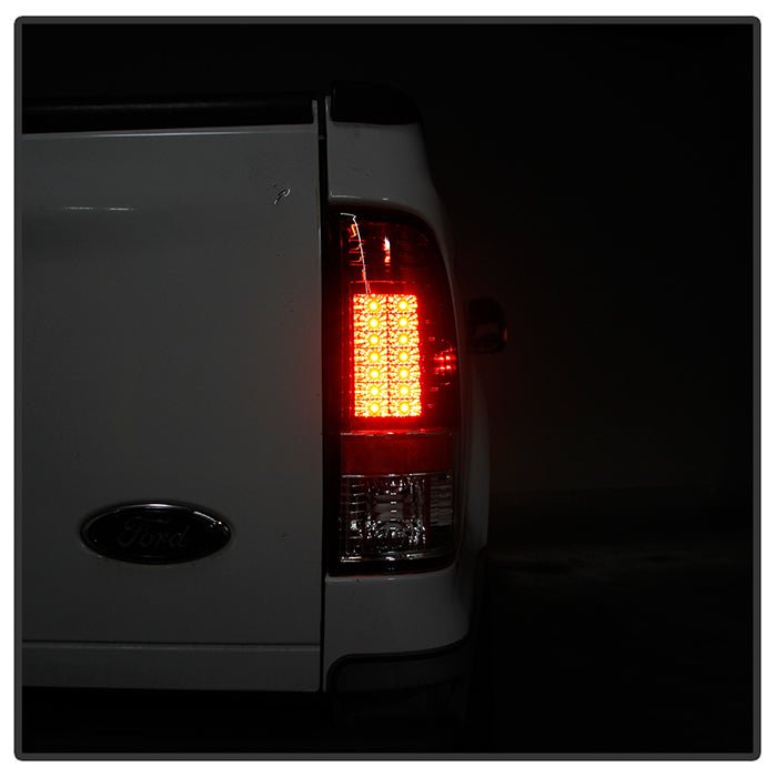 Ford F150 Styleside 97-03 / F250/350/450/550 Super Duty 99-07 LED Tail Lights - Red Clear - Image 12