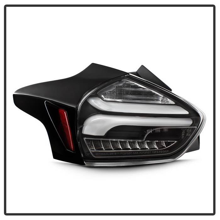 Ford Focus 15-17 Sequential LED Indicator LED Reverse LED Tail Lights - Black - Image 2