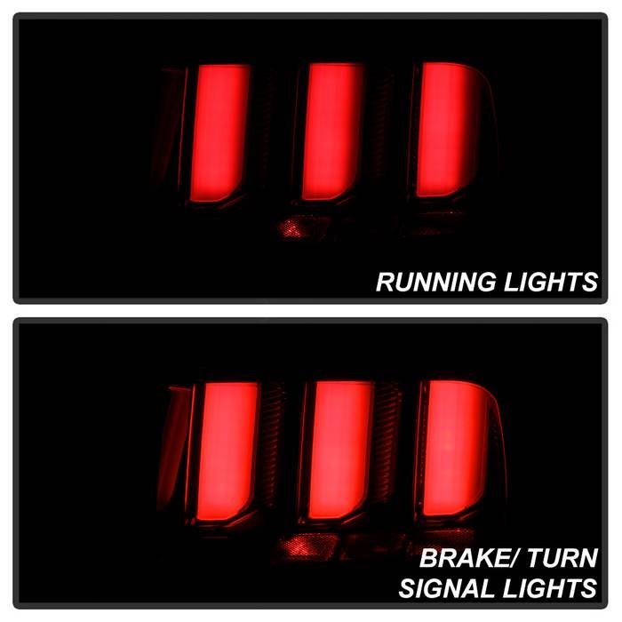 Ford Mustang 2005-2009 (White Light Bar) LED Tail Lights - Smoke - Image 9