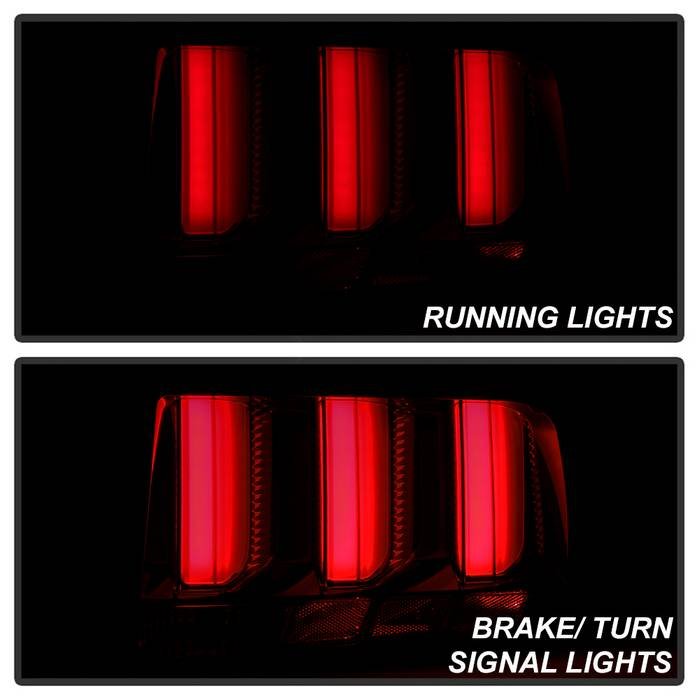 Ford Mustang 2005-2009 (Red Light Bar) LED Tail Lights - Smoke - Image 9