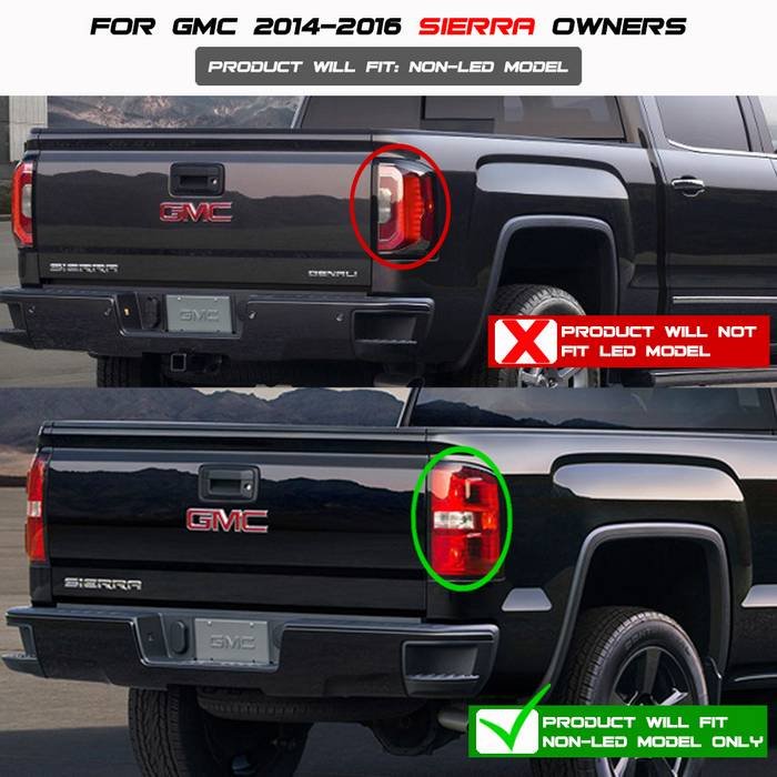 GMC Sierra 1500 14-18 2500HD/3500HD 15-19 LED Tail Lights - Red Clear - Image 7