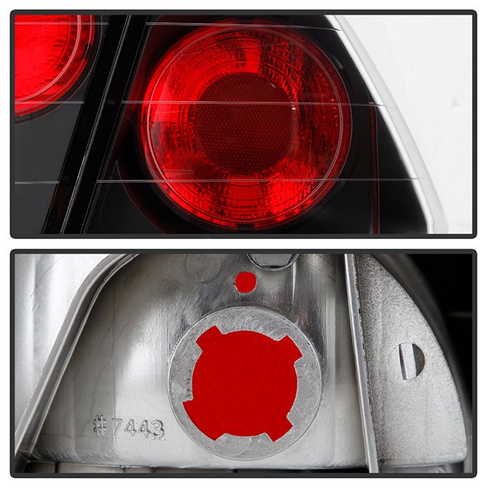 Honda Civic 01-05 4Dr Euro Style Tail Lights - Black - Image 3