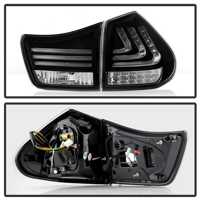 Lexus RX330 / RX350 04-09 LED Tail Lights - Black - Image 2