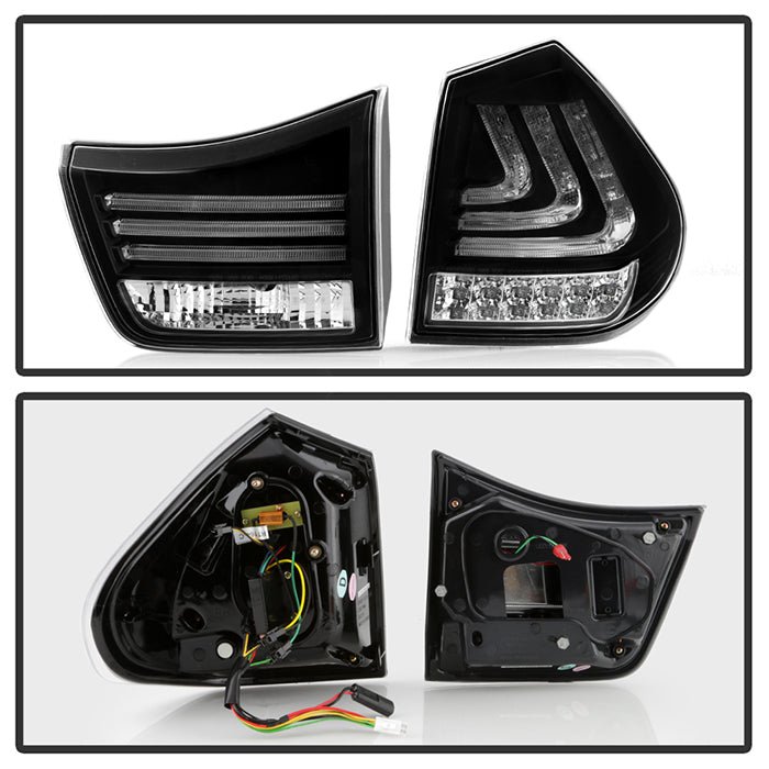 Lexus RX330 / RX350 04-09 LED Tail Lights - Black - Image 6