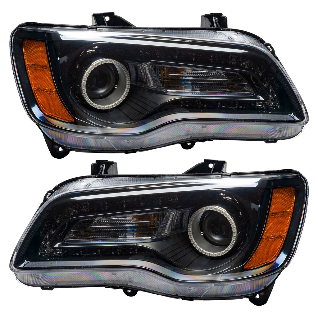 2011-2014 Chrysler 300c Non Hid Pre-assembled SMD Halo Headlights - Black Housing - Image 10