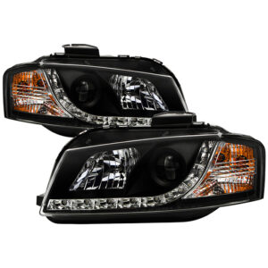 Audi A3 06-08 Projector Headlights Halogen Model Only - Black