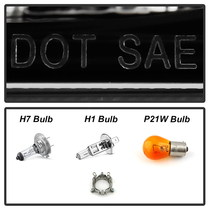 Audi A3 06-08 Projector Headlights Halogen Model Only - Black - Image 6