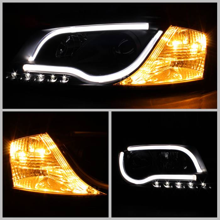 Audi A3 06-08 Projector Headlights Halogen Model Only - Black - Image 3