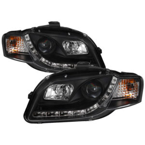 Audi A4 06-08 Projector Headlights Halogen Model Only - Black