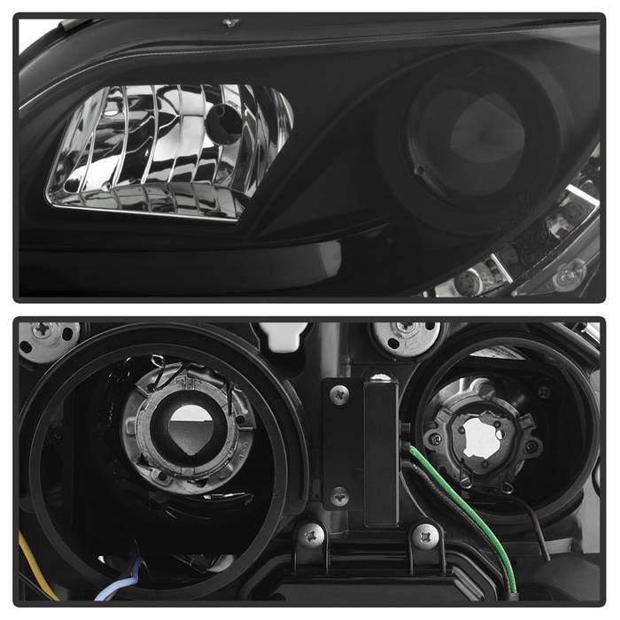 Audi A4 06-08 Projector Headlights Halogen Model Only - Black - Image 3