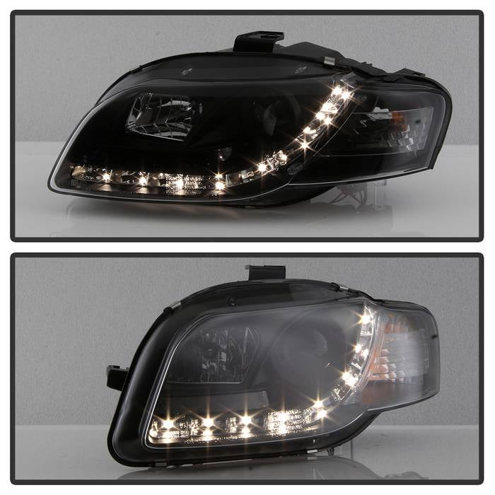 Audi A4 06-08 Projector Headlights Halogen Model Only - Black - Image 8
