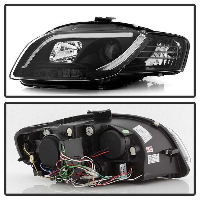 Audi A4 06-08 Projector Headlights Halogen Model Only -Black - Image 2