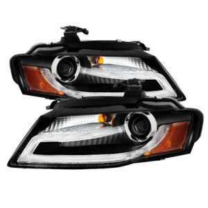 Audi A4 09-12 Projector Headlights Model Only LED - Black