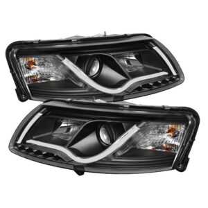 Audi A6 05-07 Projector Headlights - Halogen Model Only - Black